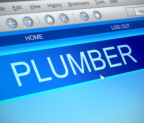 Plumber online concept.