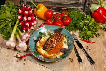 Grilled chicken on pita