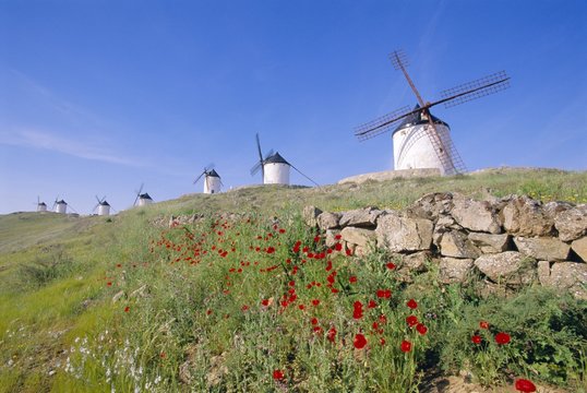Windmills in Consuegra, Castilla La Mancha, Spain