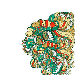 Greeting card with Doodle ornament.