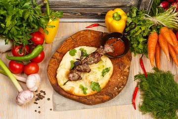 skewers with tortilla