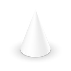 Blank white cone. 3d template