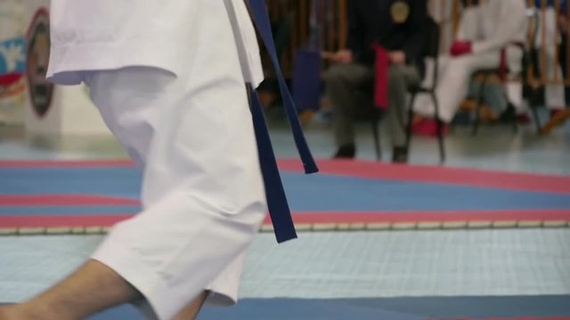 Karateka shows his skills