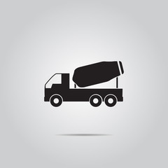 concrete mixer icon vector button logo symbol concept.