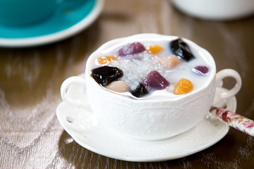 delicious food on table