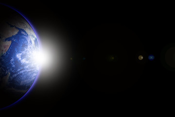 Sonne hinter der Erde