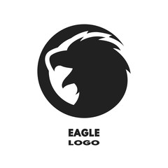 Silhouette of the  eagle, monochrome logo.