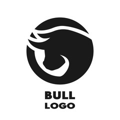 Silhouette of the bulll, monochrome logo.