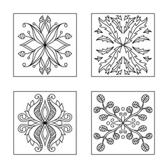 Collection abstract pattern doodle    style. Decorative element.