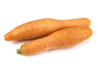 Zanahorias sobre fondo blanco