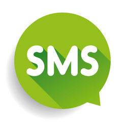 SMS button vector green