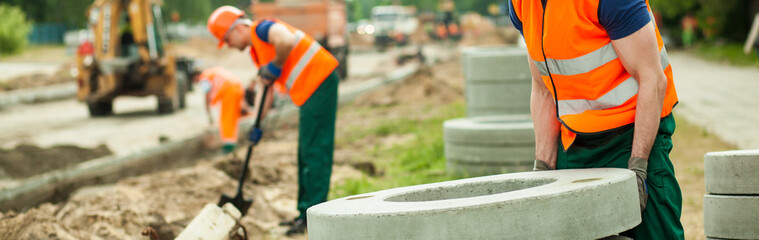 Modernizing road in the city