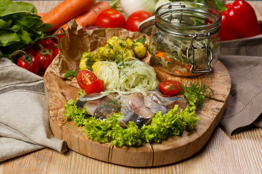 Herring with potatoes