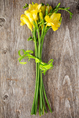 Bouquet  of yellow freesias