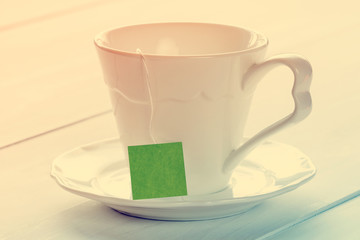 Soft pastel still life with teacup