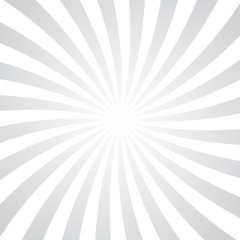Gray rays poster. Popular ray star burst background television vintage. White and light-red abstract texture with sunburst, flare, beam. Retro art design. Sun glow bright pattern. Vector Illustration.