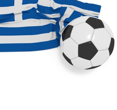 Fußball mit Flagge Griechenland