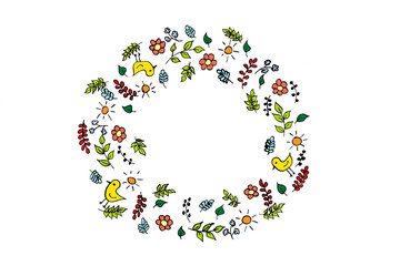 Hand drawn ink pattern.