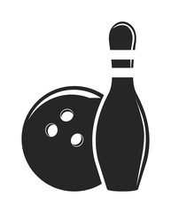 Vector set of bowling emblems.