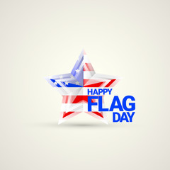 Happy flag day vector background.