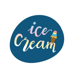  ice cream shop logo badges and labels with hand draw template.
