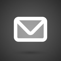  an envelope    white icon on a dark  background