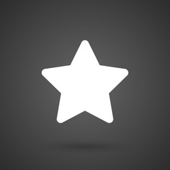 Obraz premium a star white icon on a dark background