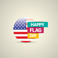 Happy flag day vector background.