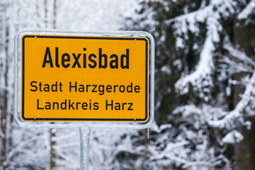 Ortseingang Alexisbad Landkreis Harz