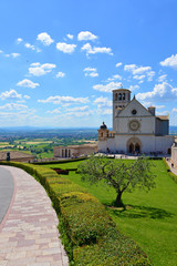 Assisi (Umbria), Italy - The awesome medieval and catholic town in the central Italy - obrazy, fototapety, plakaty