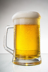 Beer mug, beer in the glass