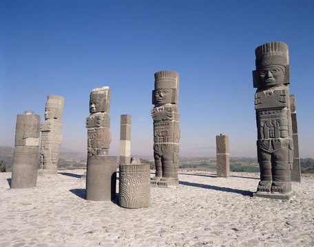 Toltec statues, Tula, Mexico