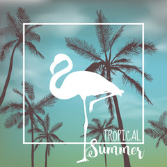Tropical Background. Palm Leaves. Palms Background. Vector Background