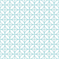 Retro Seamless Circle/Flower Crosses Pattern Turquoise © Jan Engel