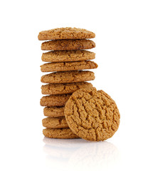 oatmeal cookies isolated on white background