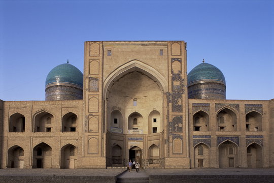 Facade of the Mir-i-Arab madrasah, Bukhara, Uzbekistan