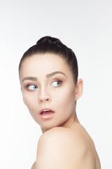 Fototapeta premium Beautiful Girl face. Perfect skin