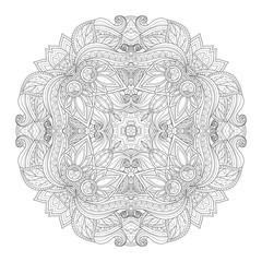 Vector Beautiful Deco Monochrome Contour Square