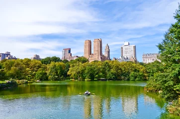 View of Central Park in autumn in New York City.