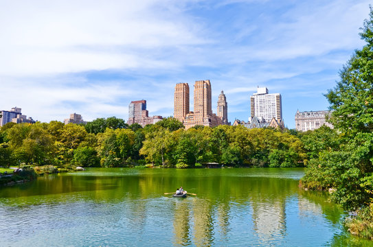 Fototapeta View of Central Park in autumn in New York City.