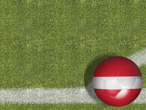 Austria Ball in a Soccer Field