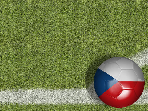 Czech Republic Ball in a Soccer Field