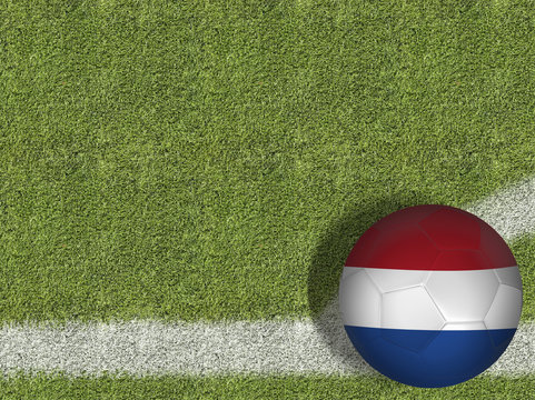Netherlands Ball in a Soccer Field