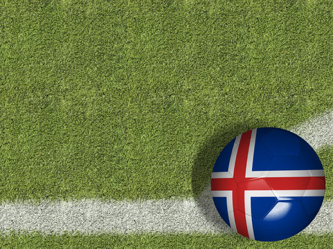 Iceland Ball in a Soccer Field