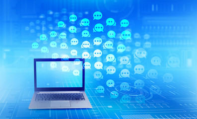 Global internet concept . 3D render