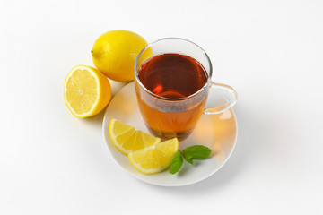 cup of tea with lemon
