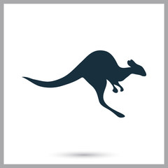 Kangaroo icon on the background