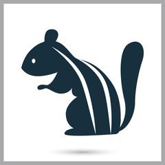 Chipmunk icon on the background