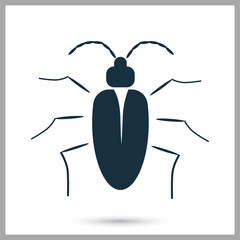 Beetle icon on the background