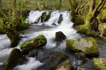 blurred image of water in the waterfall